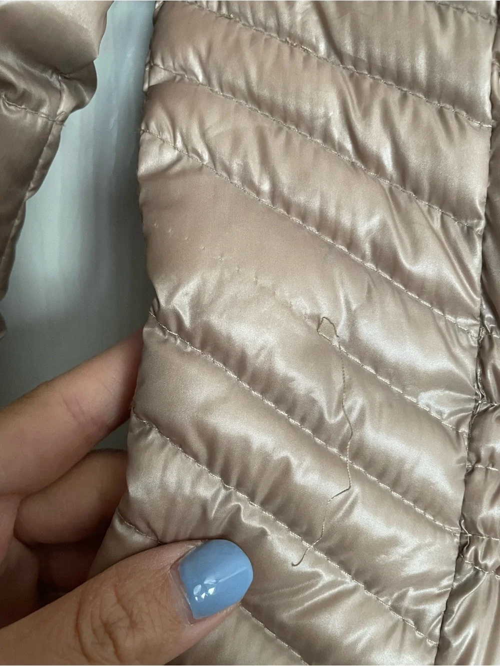 Calvin Klein Women's size Small Light Brown Premium Down Quilted Puffer Jacket